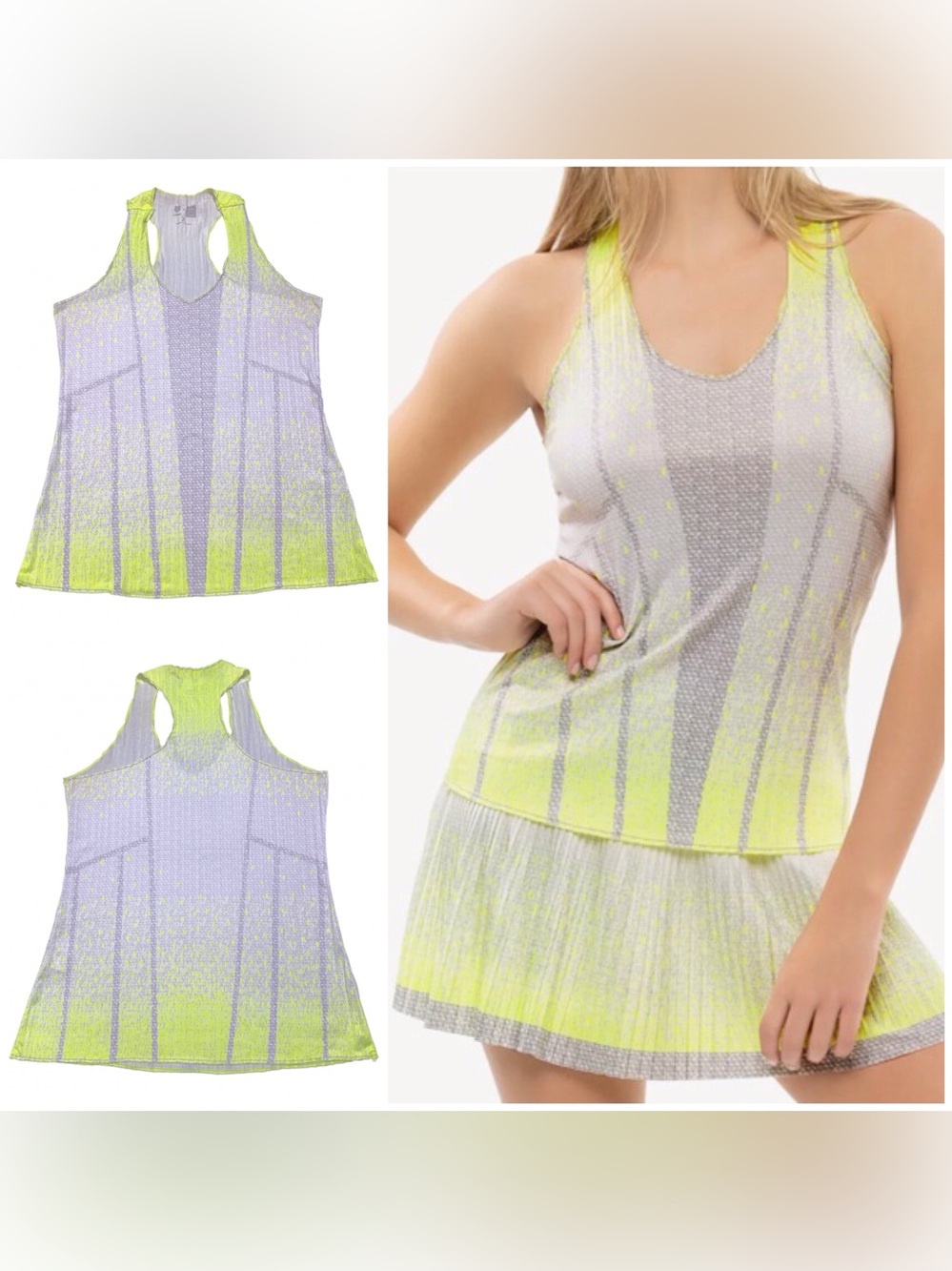 Lucky In Love x Kswiss Collaboration Pleat Don't Go Tank Top Size Medium 8-10